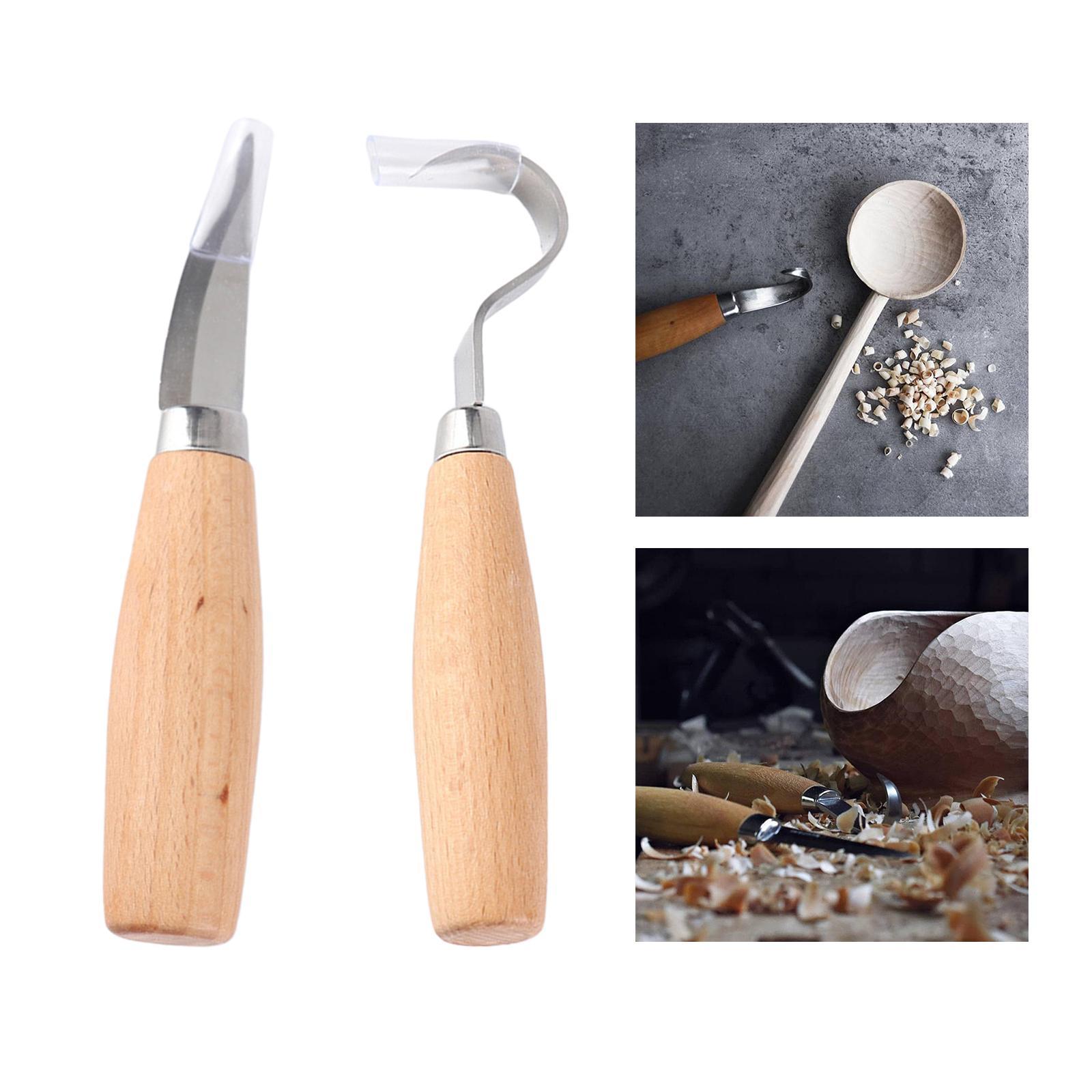 2Pcs Wood Carving Kit Woodworking DIY Cutting Tool Craft Art Projects