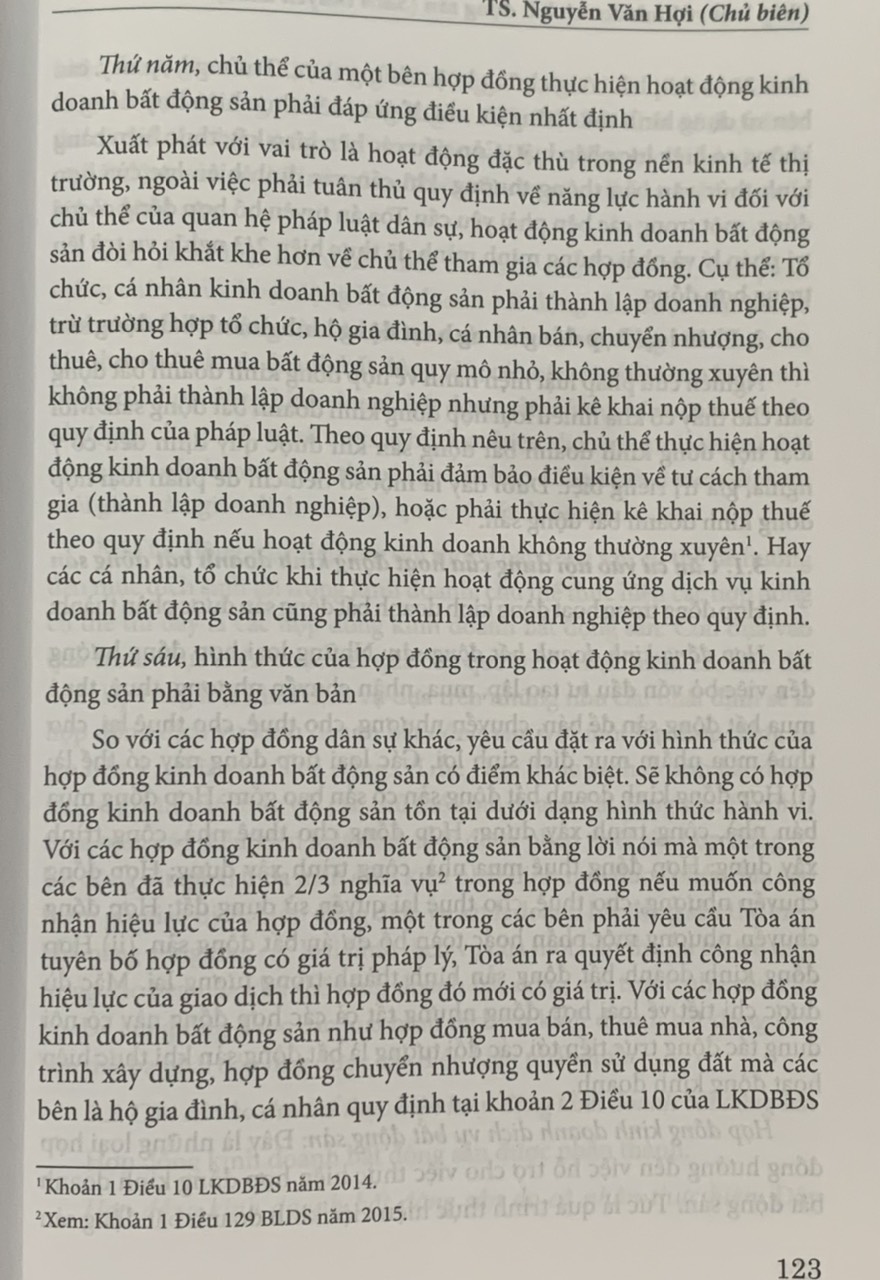 Pháp luật về kinh doanh bất động sản (Sách chuyên khảo)