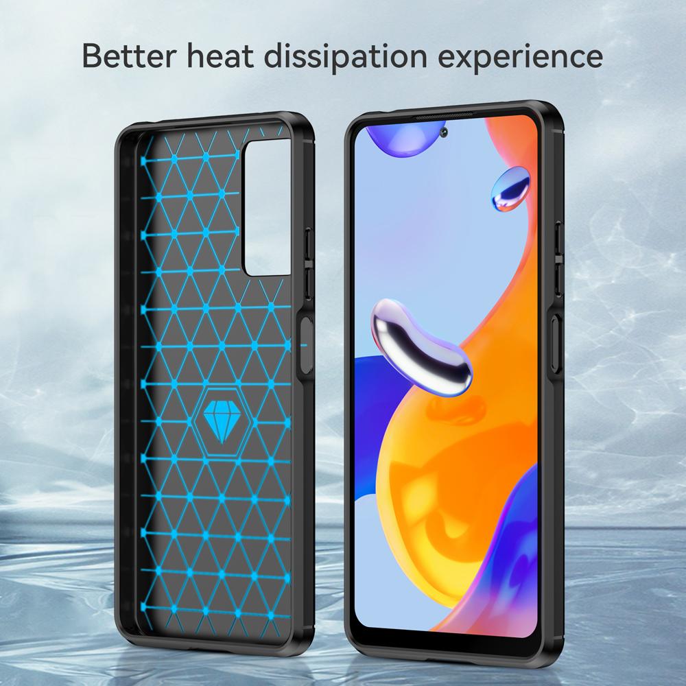 Ốp lưng dành cho Xiaomi Redmi Note 11 Pro 5G ốp silicone mềm Carbone phay xước chống sốc chống vân tay