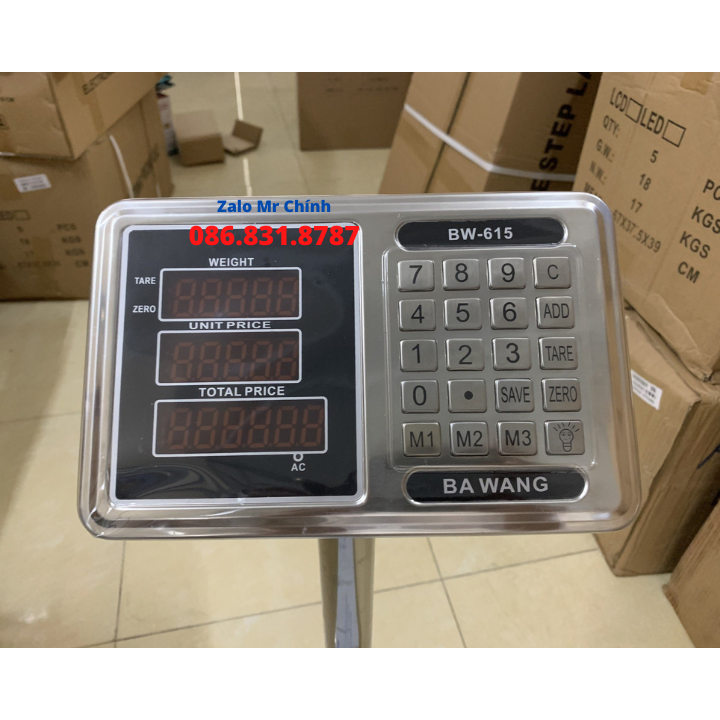 Cân Điện Tử 150kg - 100kg INOX TOÀN PHẦN BaWang, Cân Bàn Điện Tử Chuyên Dụng Cho Nhà Máy, Công Xưởng, Nhà Hàng