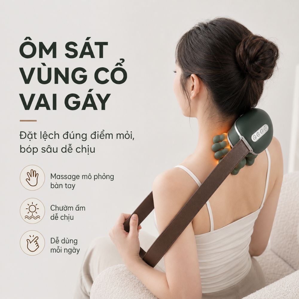 Máy Massage Cổ Vai Gáy Kachi MK449 - Giải Pháp Thư Giãn Hoàn Hảo - Hàng chính hãng
