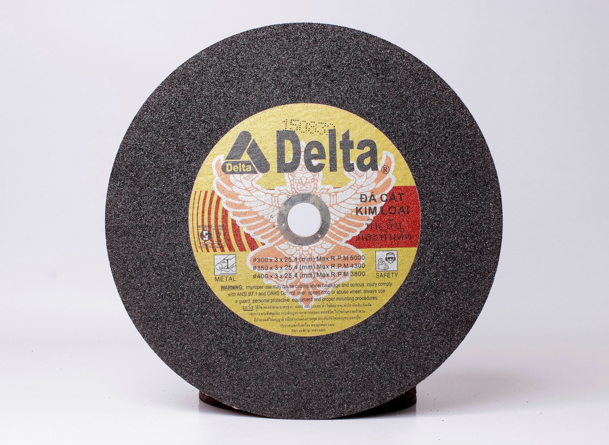 (1 Viên) Đá Cắt Kim Loại Delta 400x3x25.4mm Thiết Kế Lưỡi Đá Sắc Nét và Chống Mài Mòn | TOPWIN Official Store