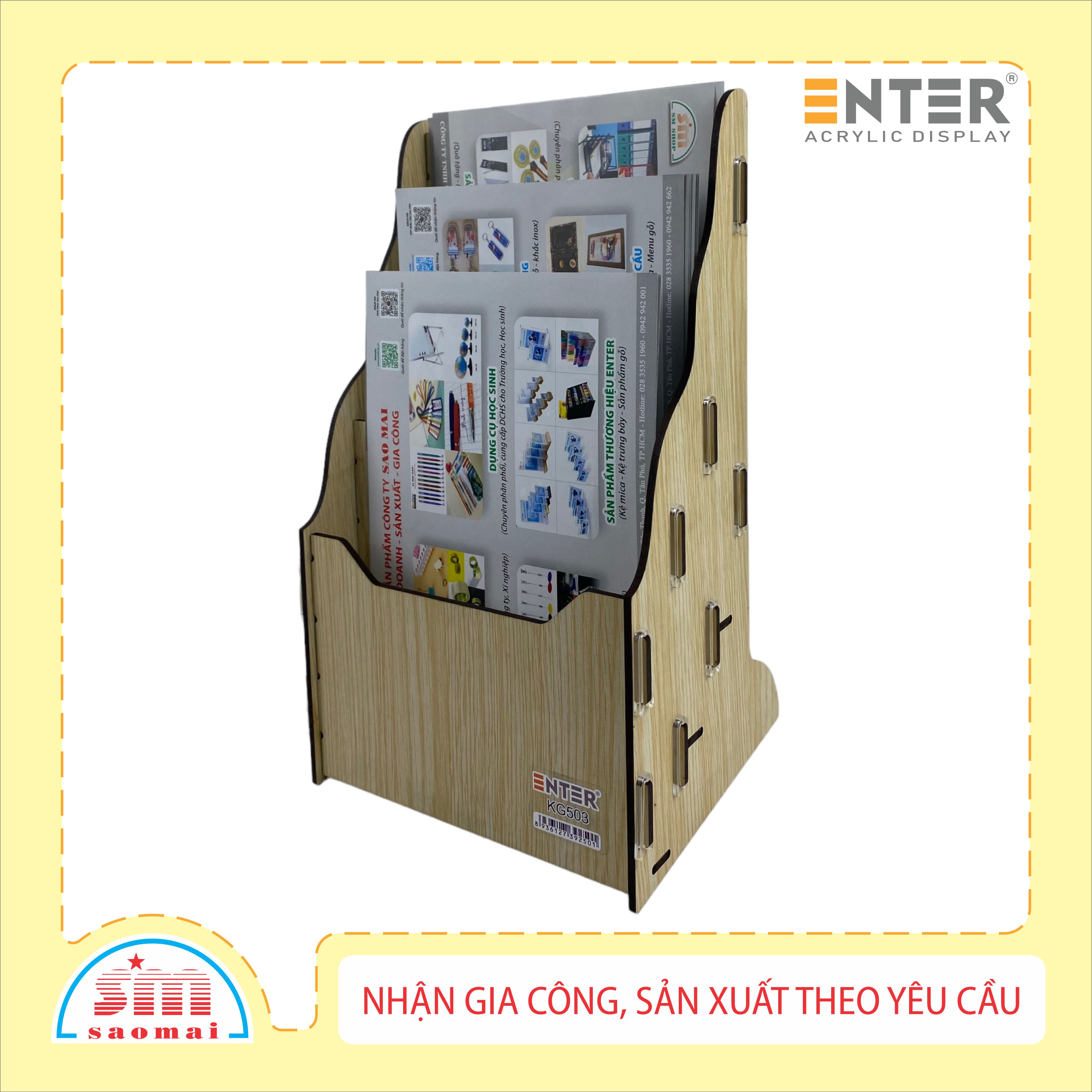 Kệ gỗ 3 ngăn Enter KG503 A5 lắp ráp