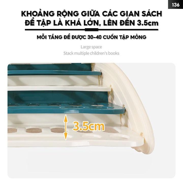 Kệ Để Sách Truyện Bằng Nhựa Dành Cho Trẻ Em Loại 3 Tầng 136