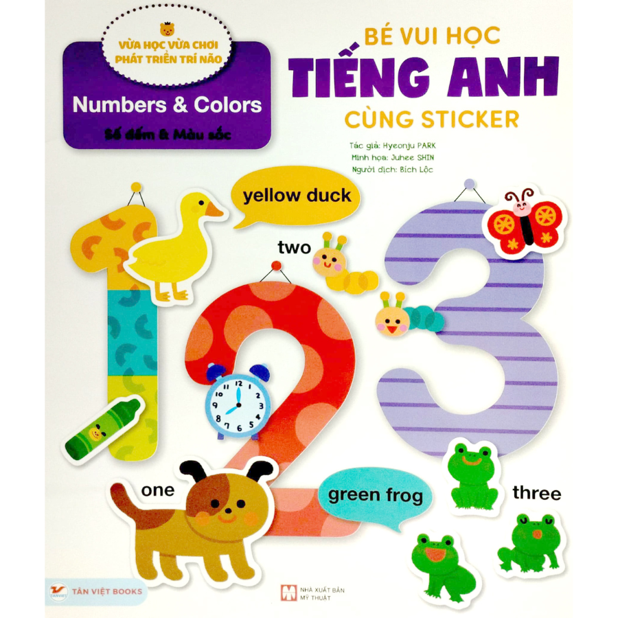 Combo: ( Trọn Bộ 5 Cuốn)  Bé vui học tiếng anh cùng Sticker: Số đếm và Màu sắc +  Trong vườn thú + Bảng chữ cái + Một ngày của tớ + Những từ vựng đầu tiên