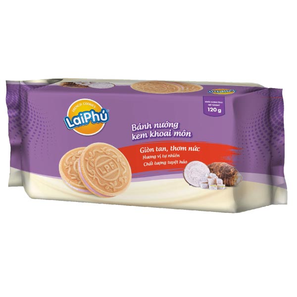 Bánh cookie Lai Phú kem Khoai Môn 120g