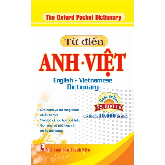 Sách - Từ Điển Anh - Việt 55000 Từ Có Thêm 10000 Từ Mới