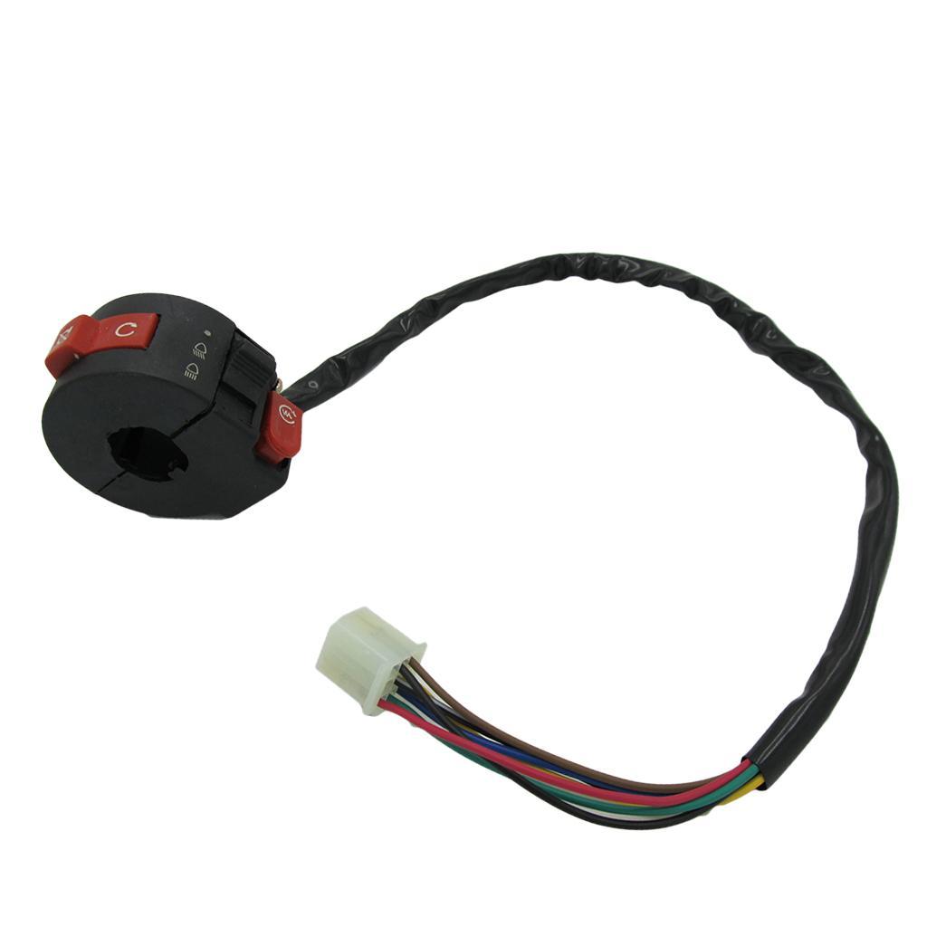3-Function Left Handlebar Switch for 50 70 90 110 125cc ATV  Wheeler