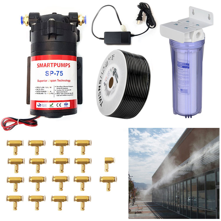 Bộ phun sương chuyên nghiệp làm mát tưới cây SP-75 Smartpumps 18 béc