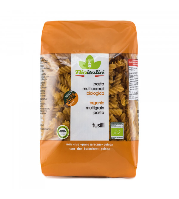 Nui Xoắn Fusilli Multigrain Gluten Free Hữu Cơ Bioitalia (340g)