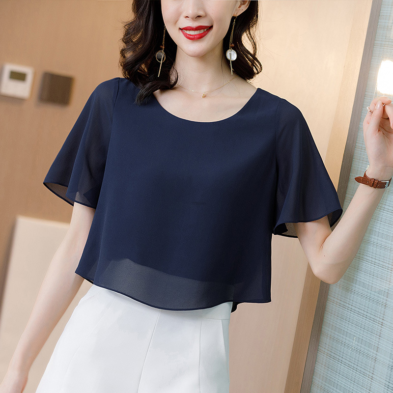 Áo Sơ Mi Voan Che Bụng Giảm Tuổi Trẻ Trung SM69 - Hàng Quảng Châu Cao Cấp