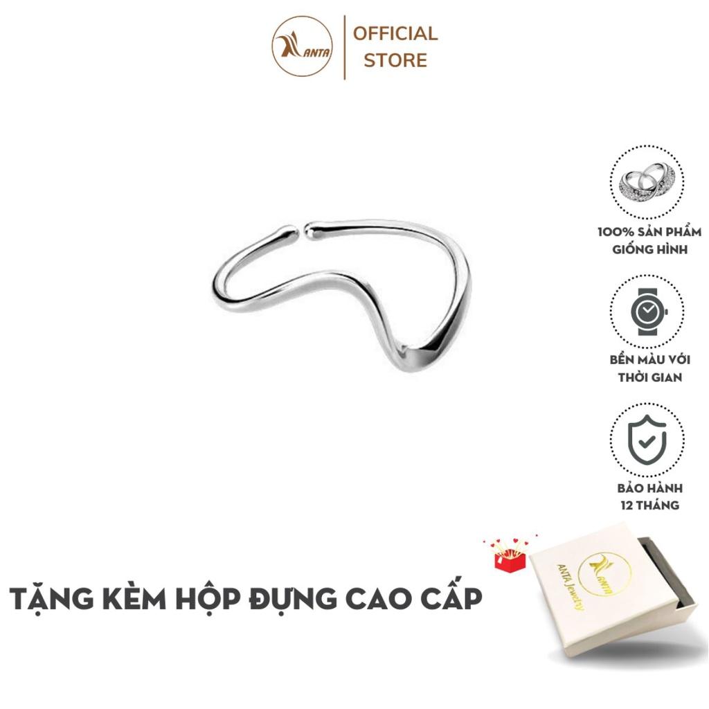 Nhẫn bạc nữ, thiết kế hở hình sóng lượn, thể điều chỉnh sezi ANTA Jewelry - ATJ9011