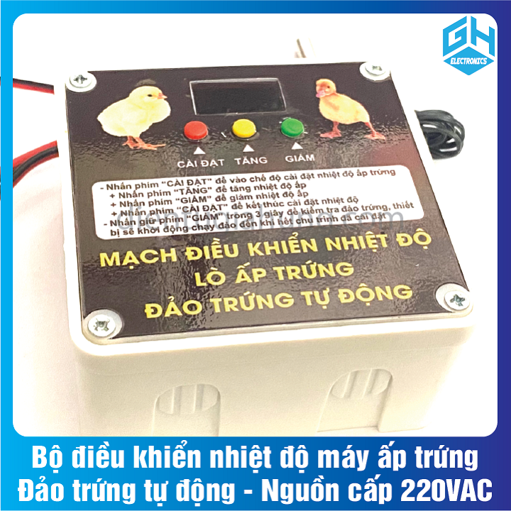 [HTE] 1 Bộ điều khiển nhiệt độ máy ấp trứng, đảo trứng tự động nguồn cấp 220VAC