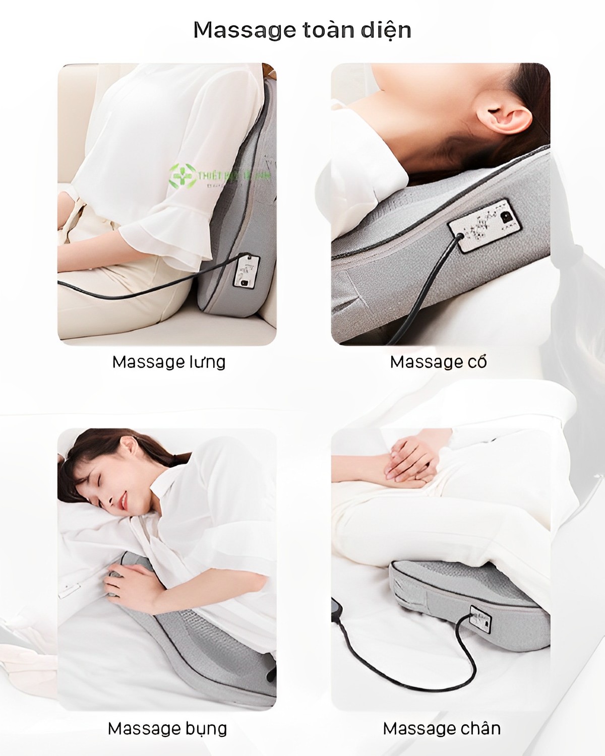 Máy massage lưng cột sống, gối massage lưng,gối mát xa cổ vai gáy Beame BM-V56 ,với con lăn 4D và nhiệt hồng ngoại giúp giảm căng thẳng mệt mỏi
