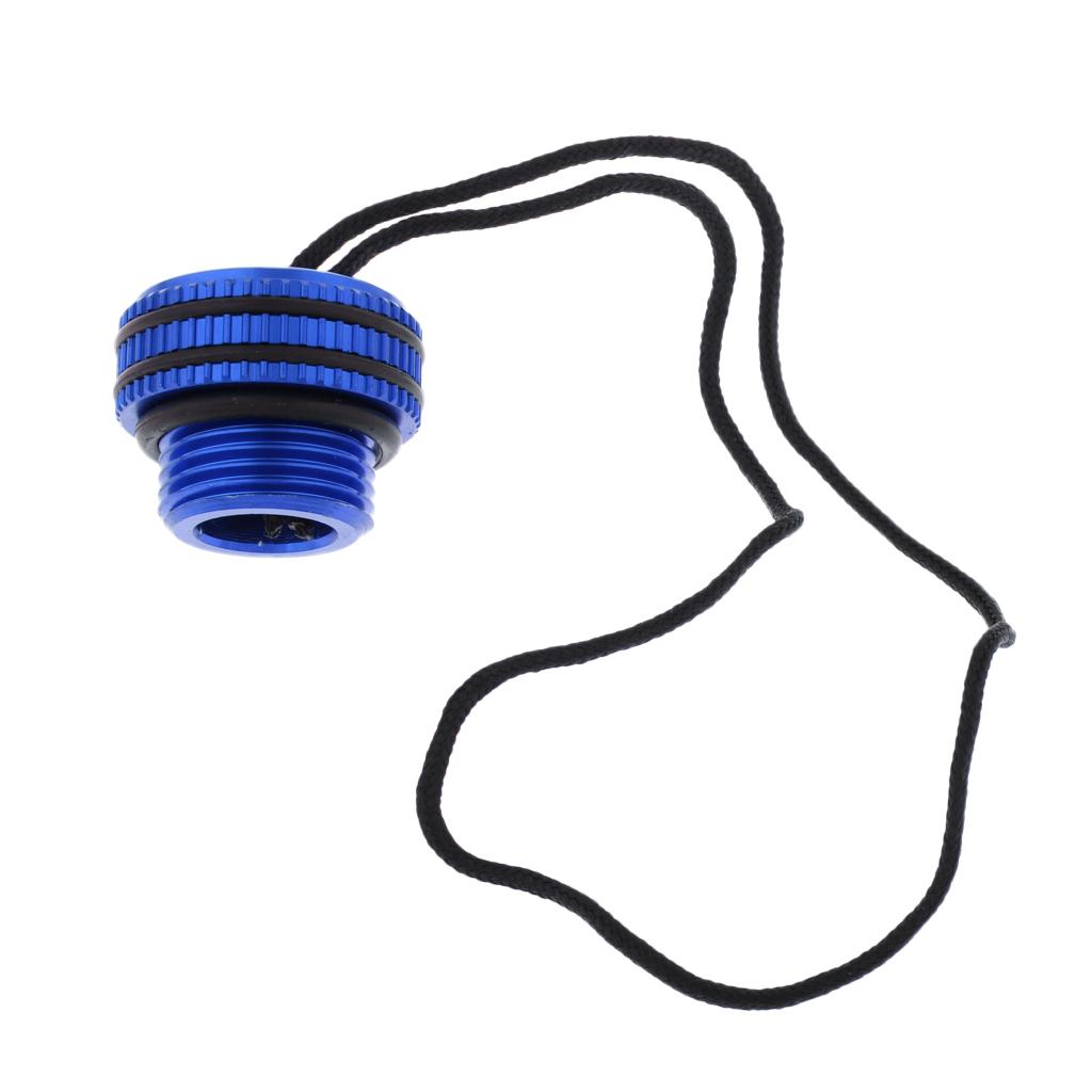 4xScuba Diving Dive Tank Valve Threaded Dust Plug Protection Cover Blue