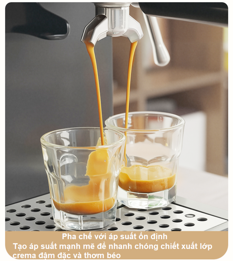 Máy pha và xay cà phê bán tự động 3 trong 1 Espresso, Cappuccino, Latte thương hiệu Mỹ cao cấp HiBREW H20 - Công suất 1500W 20bar - Hàng nhập khẩu