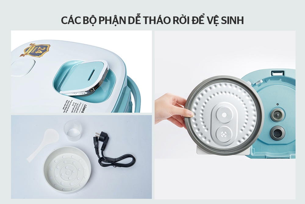 Nồi cơm điện tử 1.0L SUNHOUSE MAMA SHD8852B - Hàng chính hãng