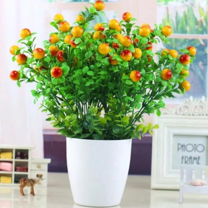 Cành Cây Nhựa Chery Đỏ Trang Trí