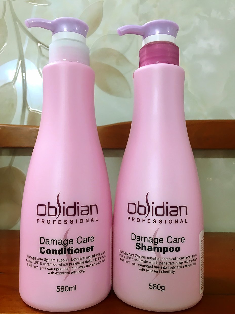 Dầu xả tái tạo tóc Obsidian Professional Damage Care Conditioner Hàn Quốc 580ml tặng kèm móc khoá