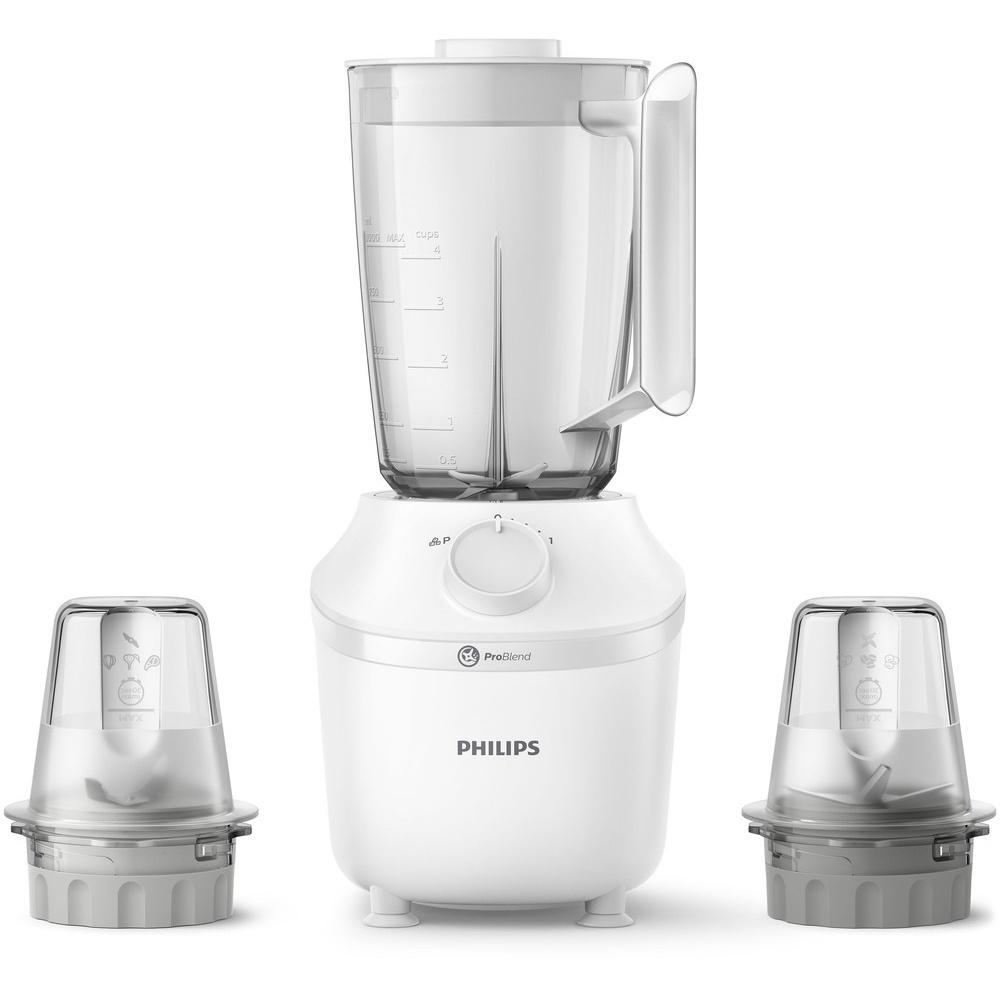 Máy xay sinh tố Philips HR2041/30, Công Suất 450w - 3 Cối Đa Năng, Hàng Chính Hãng