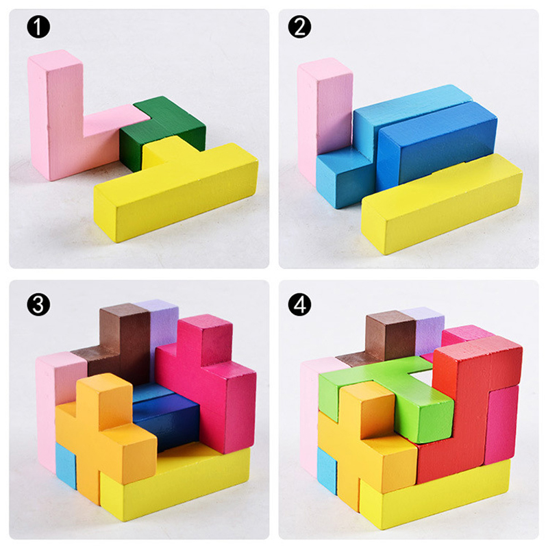 Đồ Chơi Gỗ - Tetris 3D, xếp hình trí tuệ kích thích trí não phát triển