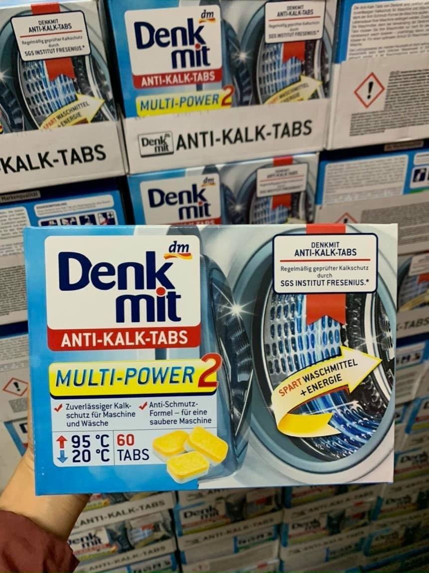 Viên tẩy lồng máy giặt Denkmit Anti-Kalk-Tabs (60 TABS)
