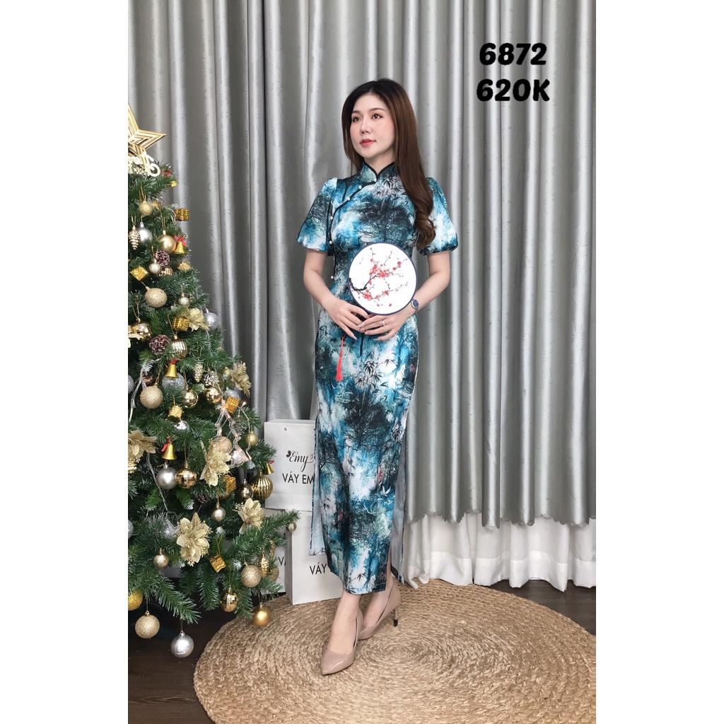 EMY EM6872 Sườn Xám Xanh