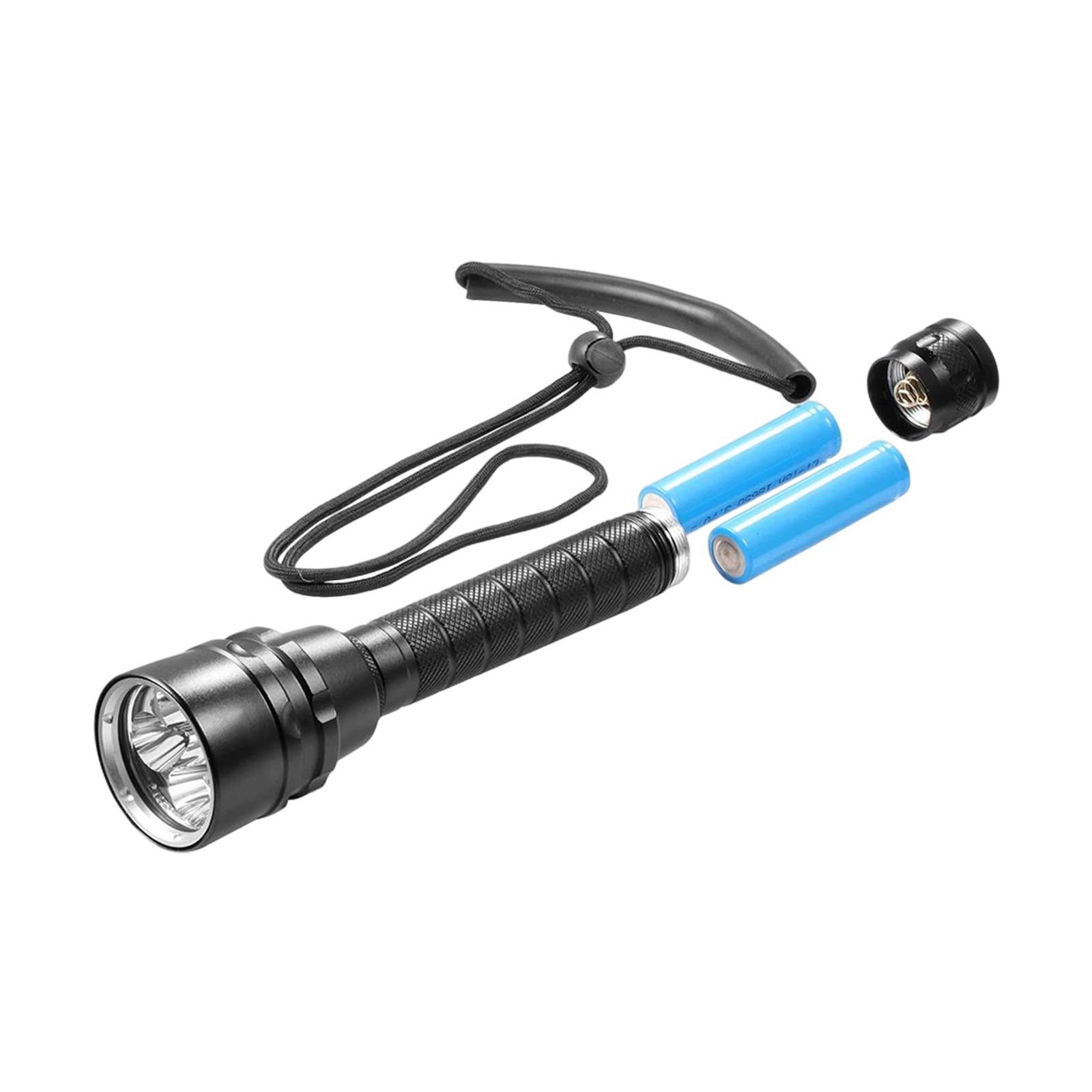 Scuba Diving Flashlight Handheld Dive Light Aluminum Alloy Torch for Outdoor