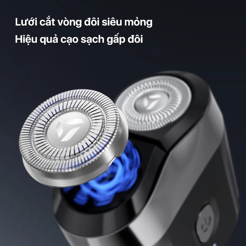 Máy cạo râu Sothing Enchen Mini 6 lưỡi dao kép mỏng, chống nước IPX7, pin sử dụng đến 2 tháng- Hàng chính hãng