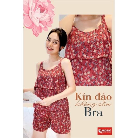 Đồ Bộ Nữ Bộ Mặc Nhà Chất Lụa Satin Cao Cấp Quần Đùi Áo Hai Dây Họa Tiết Quyến Rũ 2SF14