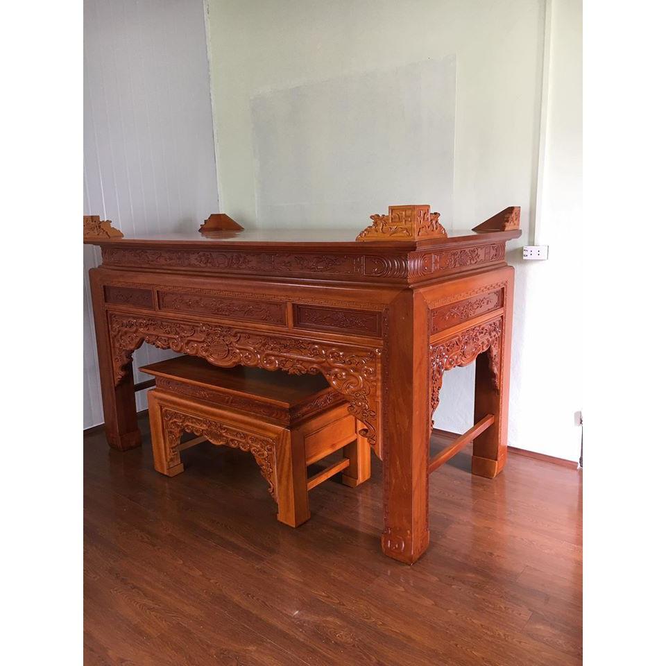 Án Thờ Ngũ Phúc Gỗ Mít Rừng