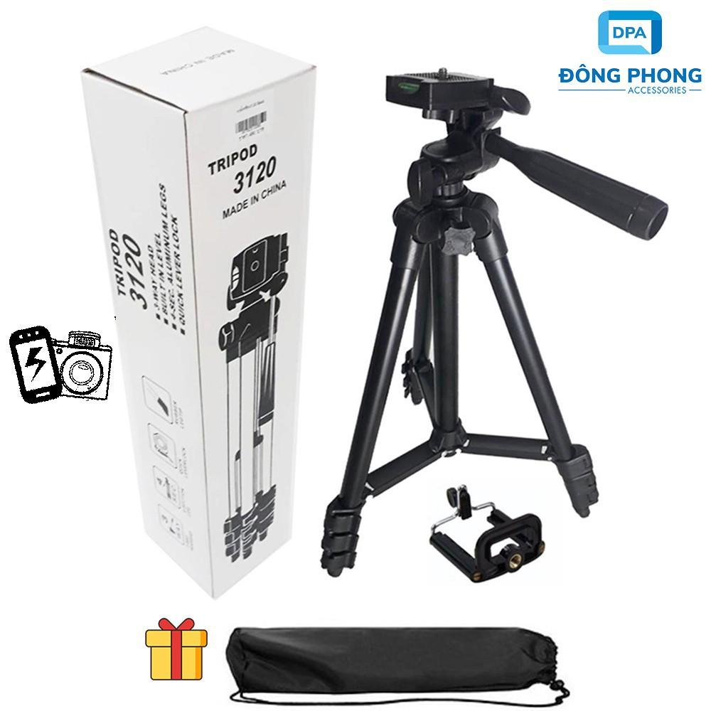 Gậy Chụp Hình Tripod 3 Chân Thân Nhôm TF 3120 Cho Điện Thoại, Máy Ảnh