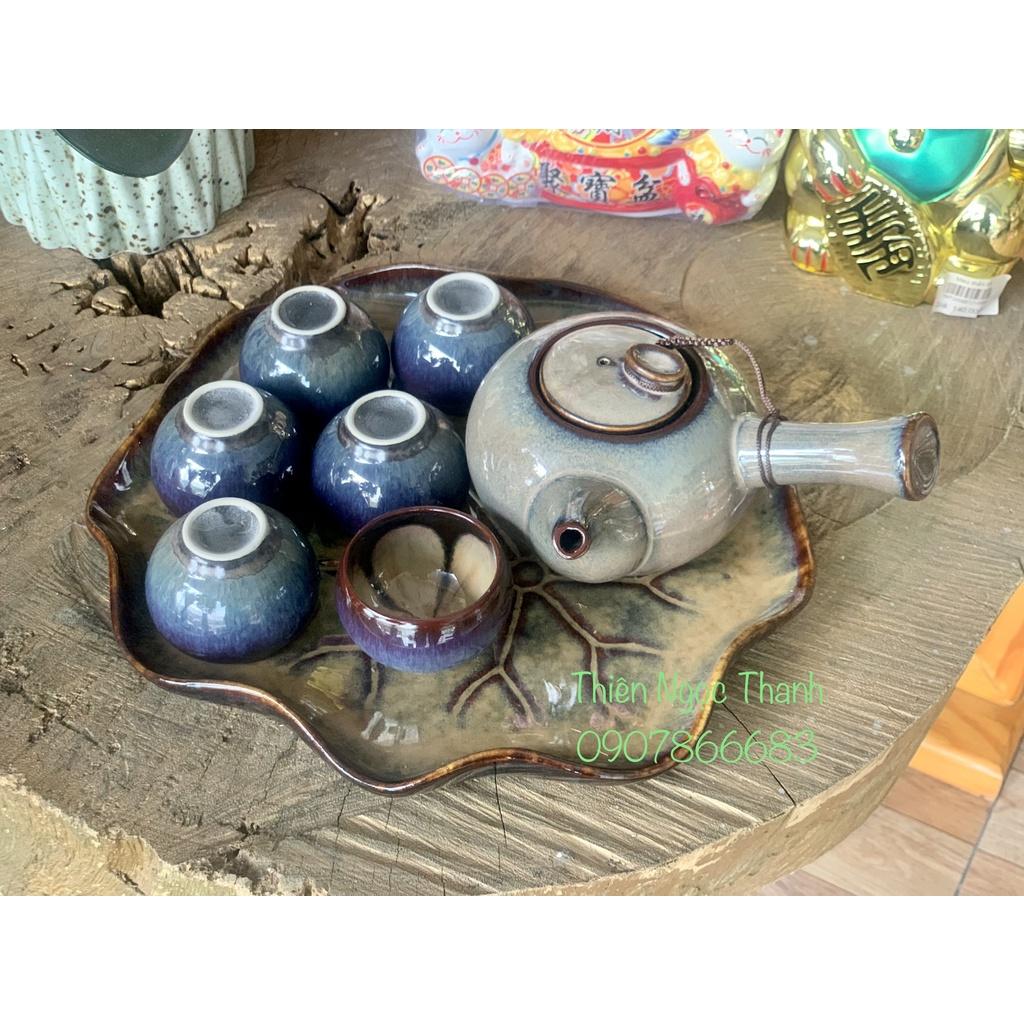 Bộ ấm trà gốm sứ cao cấp Bát TRàng