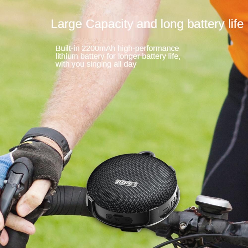 Loa không dây TWS Thẻ TF chống nước Loa di động tương thích Bluetooth gắn trên xe đạp Âm thanh nổi Tuổi thọ pin dài Âm thanh âm nhạc
