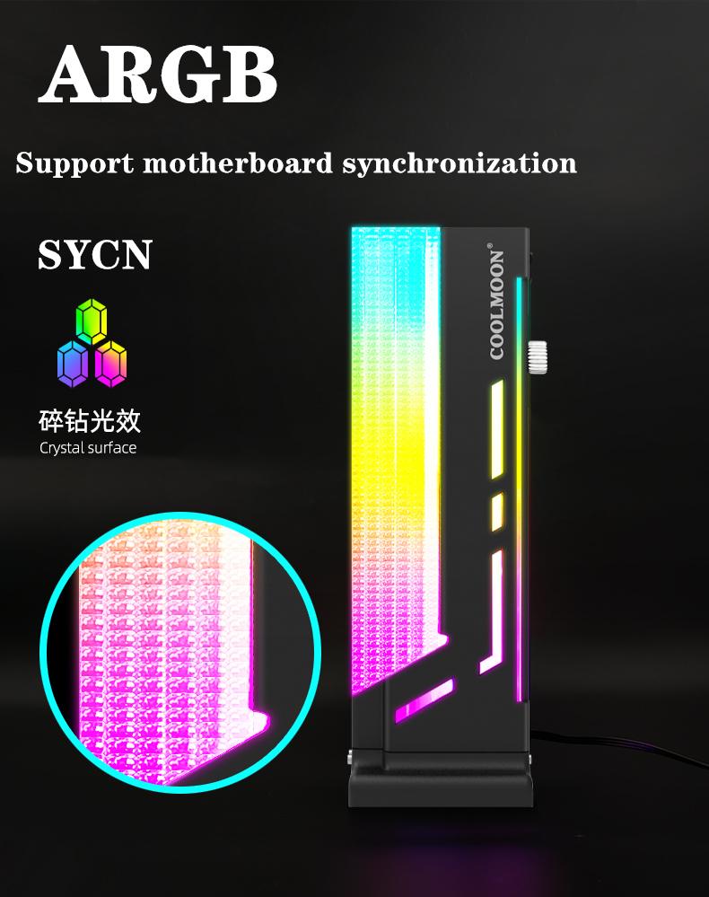 Coolmoon GPU Đồ họa hỗ trợ video Chân vị cho máy tính Case Aluminum Hợp kim Hợp kim