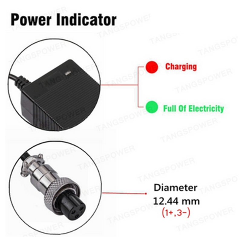 67.2V 2A Bộ sạc pin lithium 60V 2A Bộ sạc cho 16S LI-ion Pin Gack điện Bộ sạc xe đạp nhanh Tiêu chuẩn ổ cắm Tangspower Tiêu chuẩn: Hàn Quốc