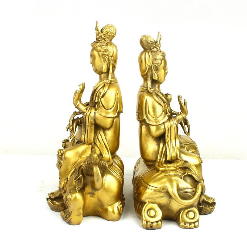 Tượng Văn Thù Bồ Tát bằng đồng thau cỡ trung