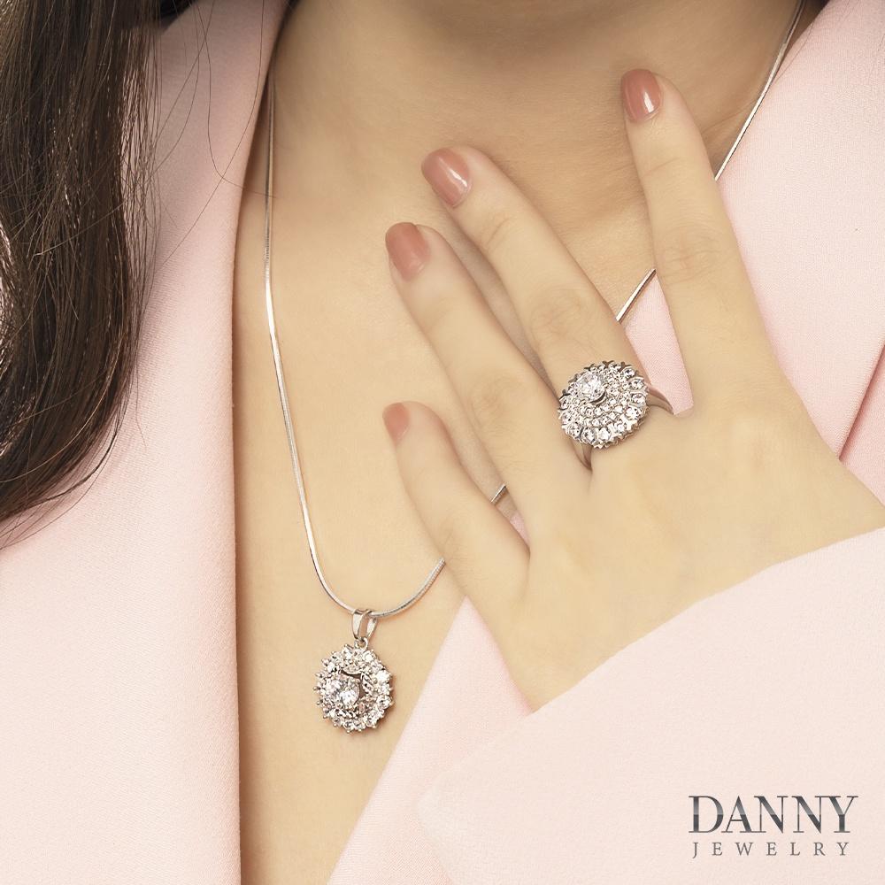 Mặt Dây Chuyền Nữ Bạc 925 Danny Jewelry Xi Bạch Kim DI4GZ009