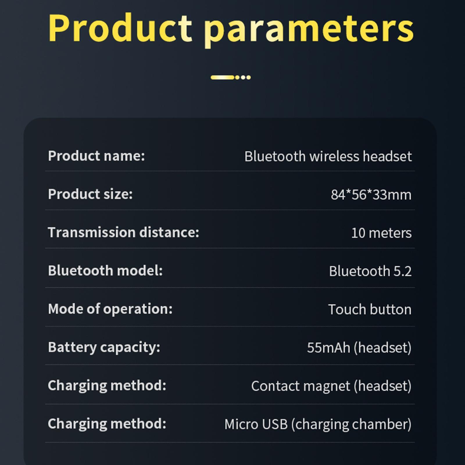 In-Ear Wireless Earbuds with Charging Case Touch Control Bluetooth Sports Earphones Noise Cancelling Stereo Headphones for Gaming, Music ,Smartphones