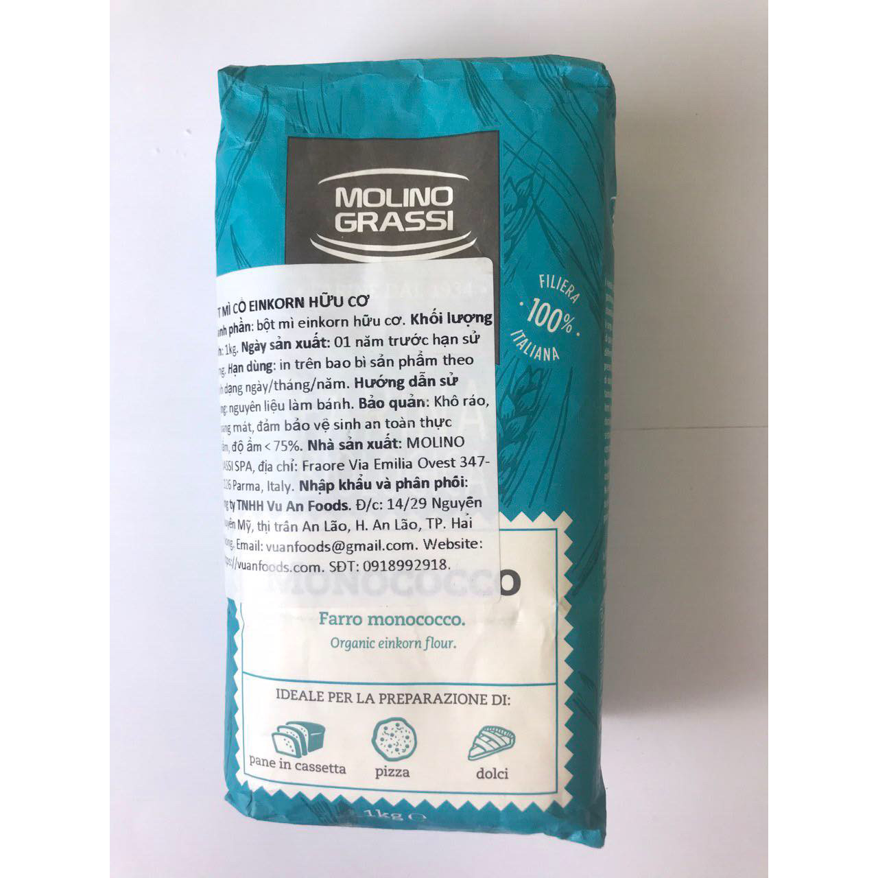 Bột Mì Cổ Einkorn Hữu Cơ 1kg