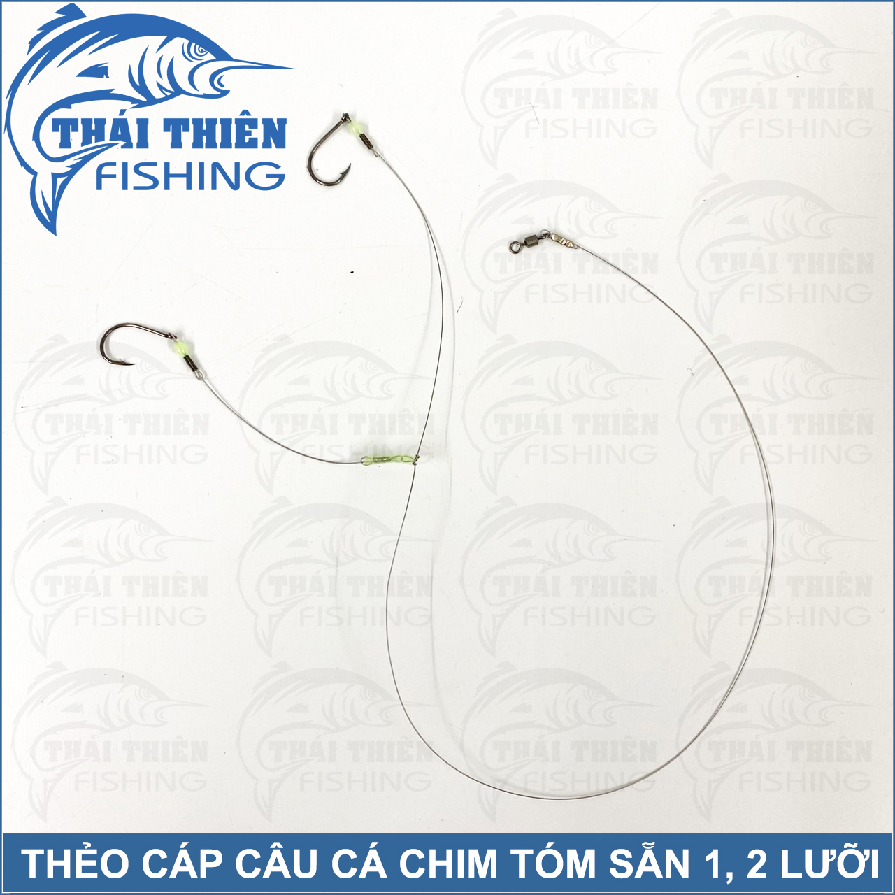 Combo 2 Bộ Thẻo Cáp Câu Cá Chim, Trê, Răng Sắc Bén Tóm Sẵn 1, 2 Lưỡi Dùng Câu Sông Thiên Nhiên, Hồ Dịch Vụ