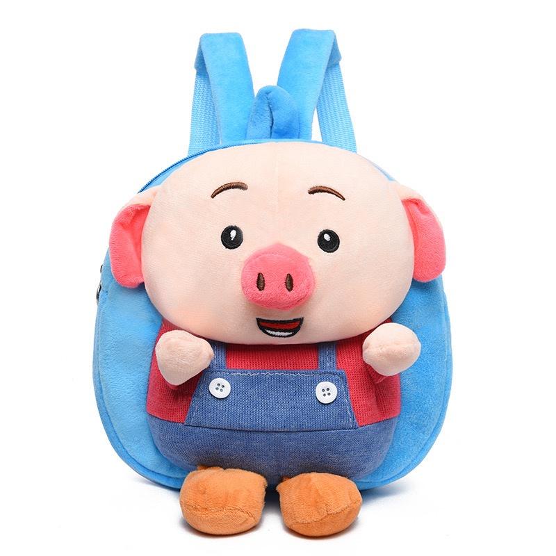 Balo thú bông hình con heo đáng yêu cho bé trai bé gái mẫu giáo mầm non nhà trẻ