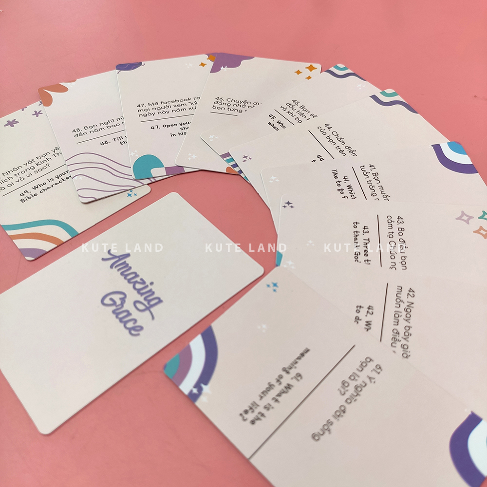 Bộ Bài Amazing Grace 40 Câu Hỏi Game Gia Đình Bạn Bè Game Cơ Đốc Game Vui AMZGRACE