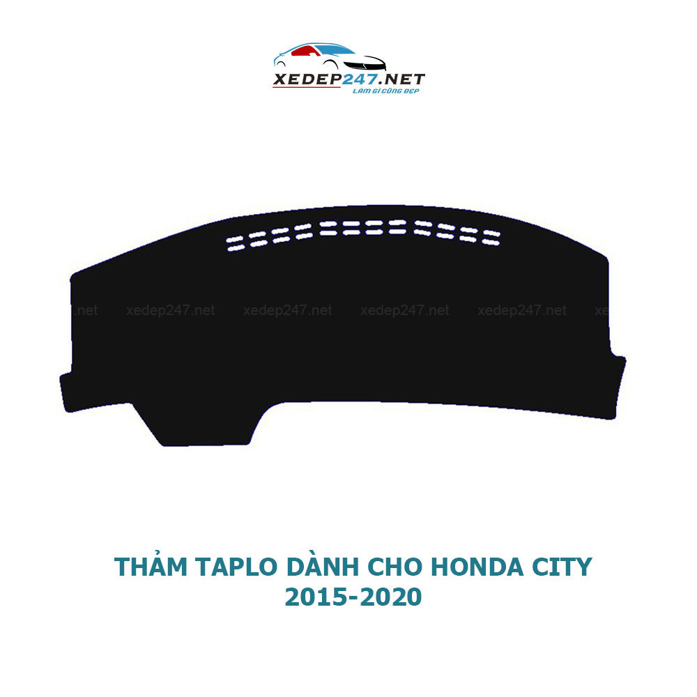 Thảm Taplo dành cho xe Honda City 2012 đến 2020 chất liệu Nhung, da Carbon, da vân gỗ