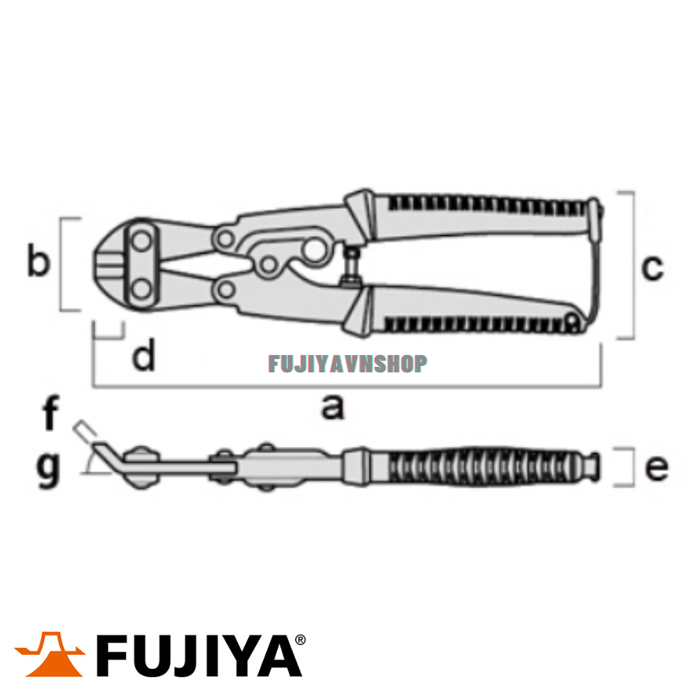 Kìm cộng lực mũi cong Fujiya PC12-200