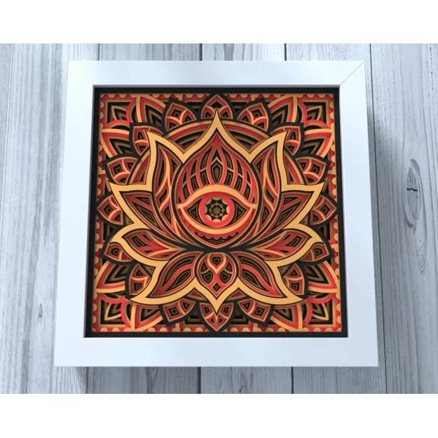 Tranh giấy nhiều lớp mandala thiêng