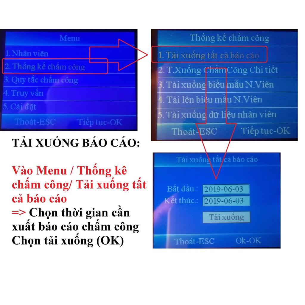 Máy Chấm Công Vân Tay 911(Full + Part time)(Tặng USB 8GB + Video hướng dẫn sử dụng) (100% Tiếng Việt)