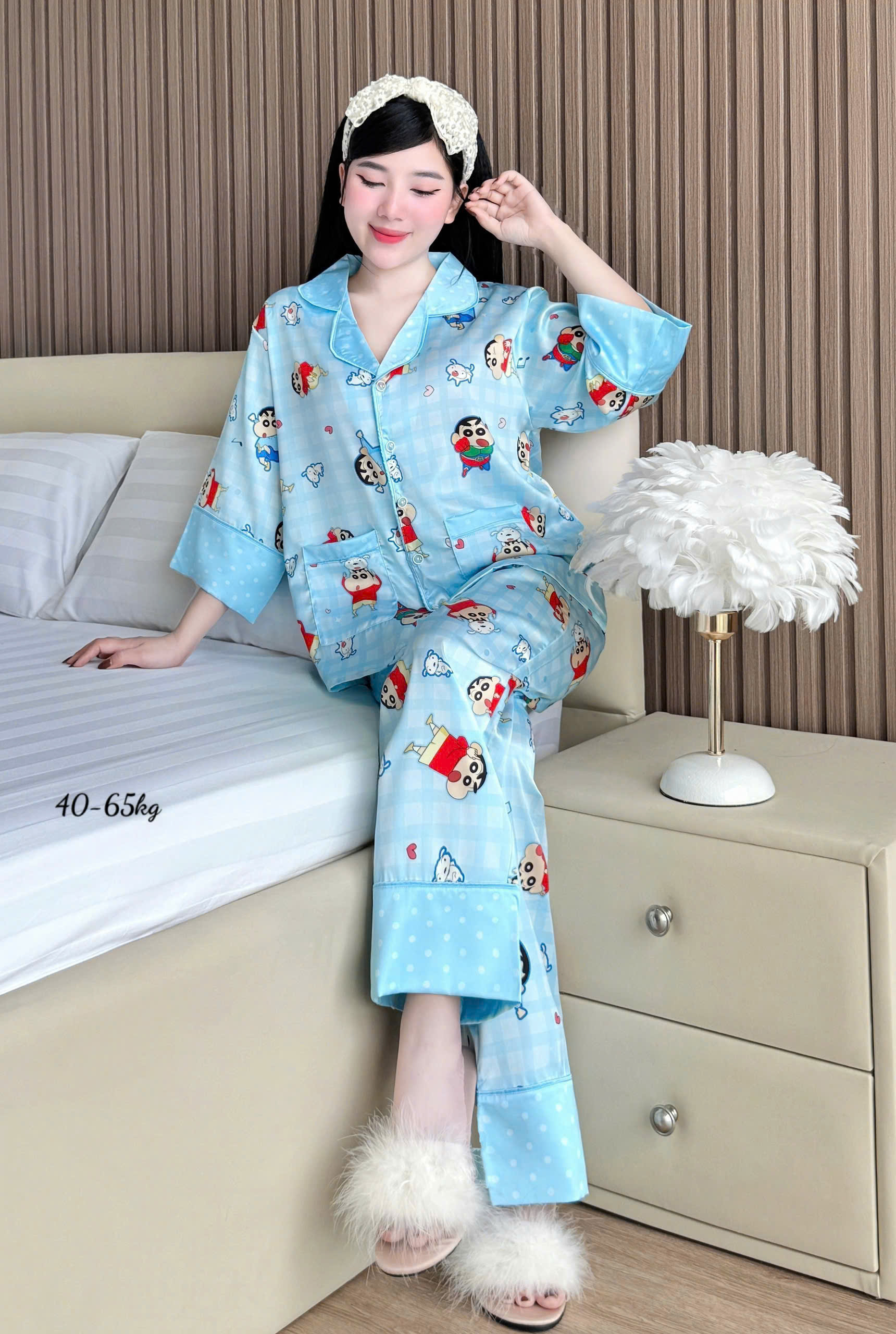[NN Pijama] Đồ ngủ nữ mặc nhà pijama tay lở lụa latin cao cấp