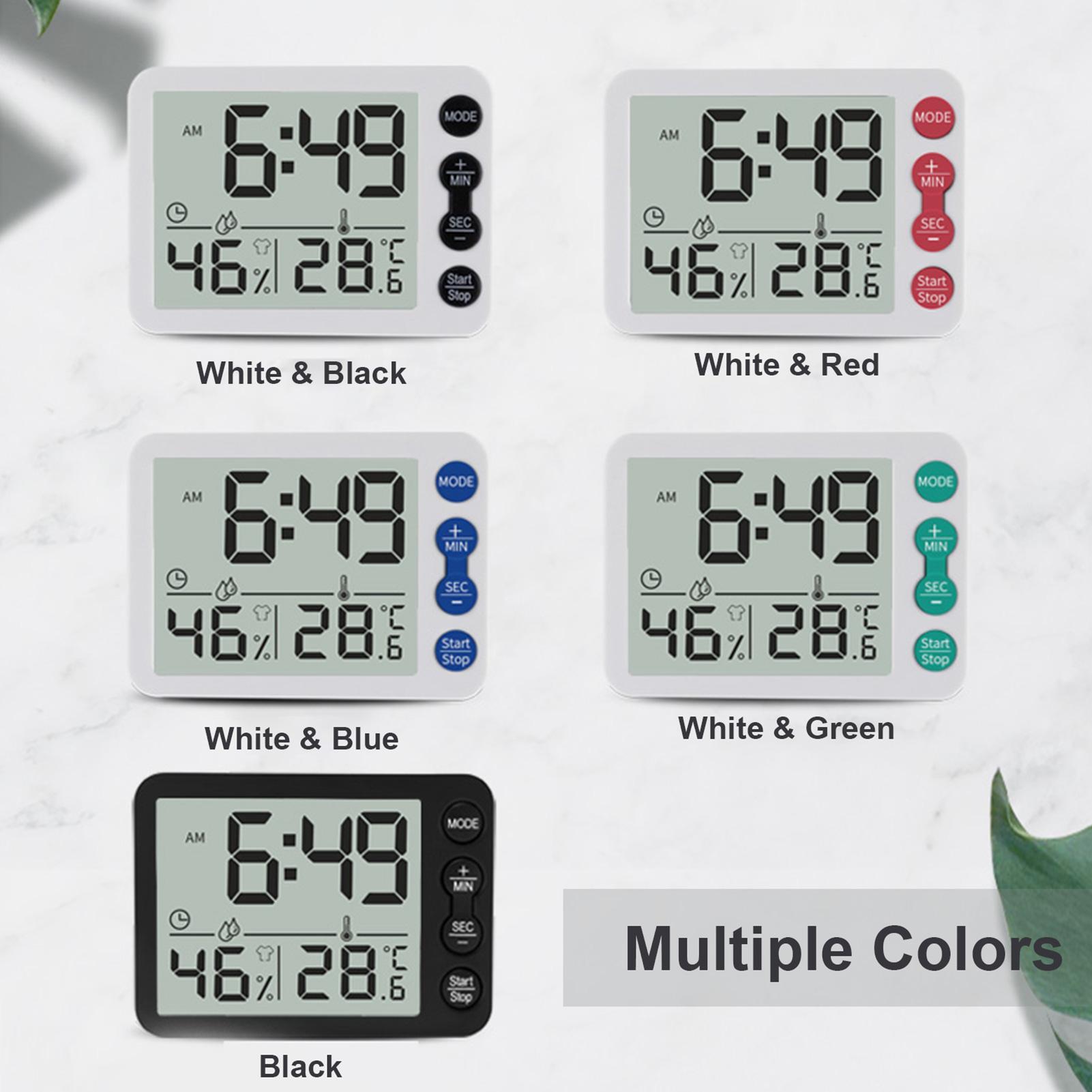 Đồng hồ đo nhiệt độ ẩm trong nhà màn hình lớn có nam châm hút