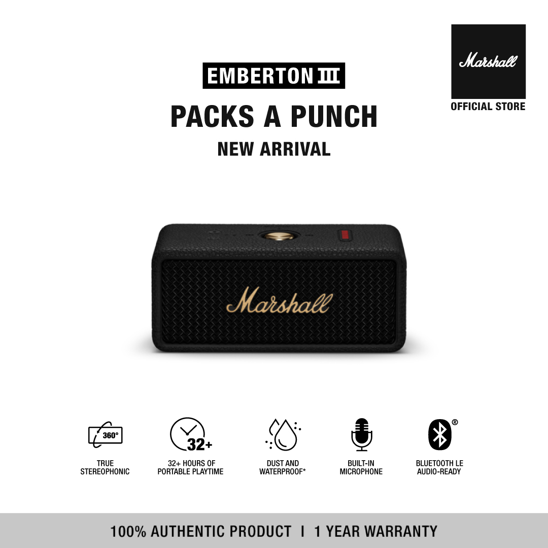 [NEW ARRIVAL] Loa Bluetooth Marshall Emberton III Portable - Hàng chính hãng